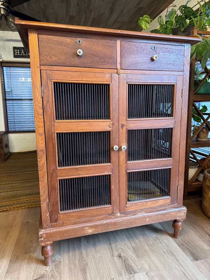 インド　ヴィンテージ　キャビネット　アンティーク　オールドメゾン風