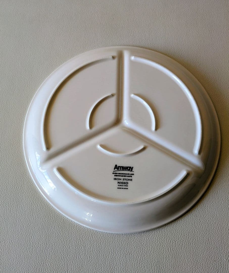 【ほぼ未使用・日本製】Amway × NIKKO 仕切り皿 25cm 5枚セット