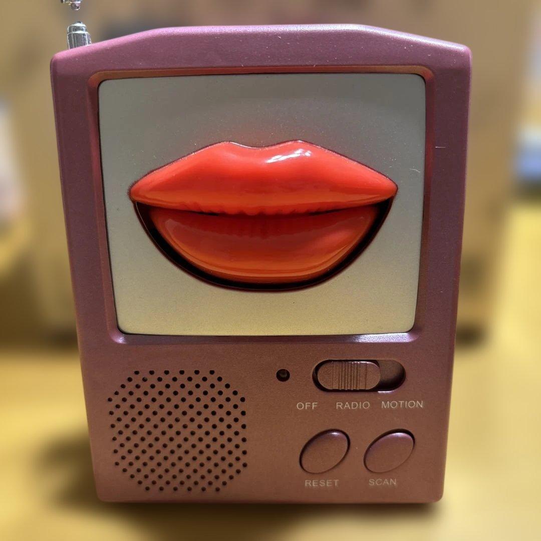 珍品✨昭和レトロ/セクシーフィギュア/ラジカセ FM LIP RADIO ピンク