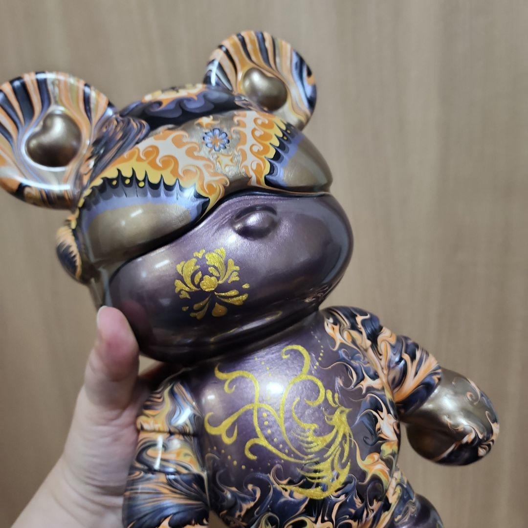 鳳凰がオシャレな垂らしアート、流体アートフィギュア 一点物！