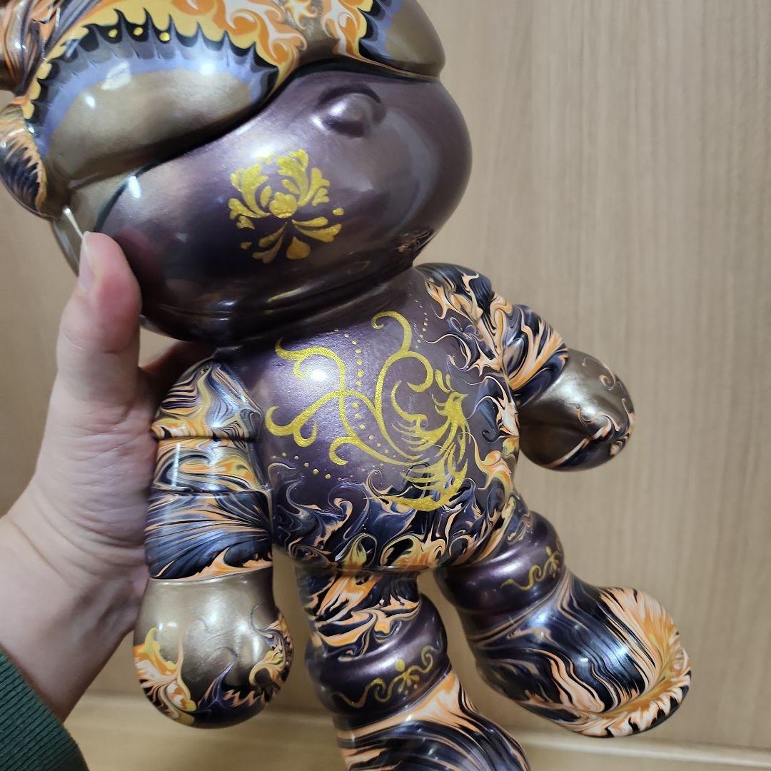 鳳凰がオシャレな垂らしアート、流体アートフィギュア 一点物！