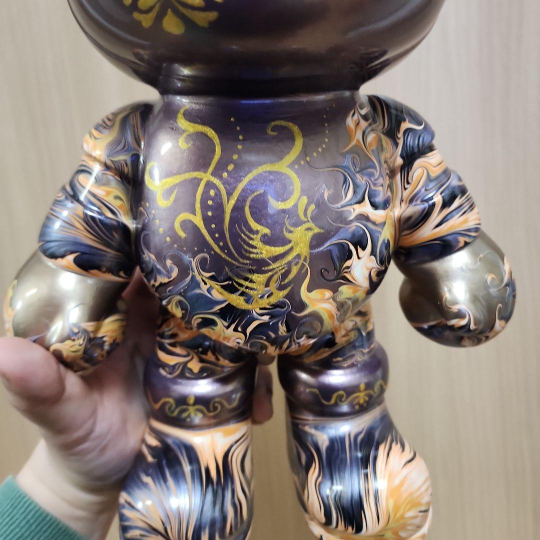 鳳凰がオシャレな垂らしアート、流体アートフィギュア 一点物！