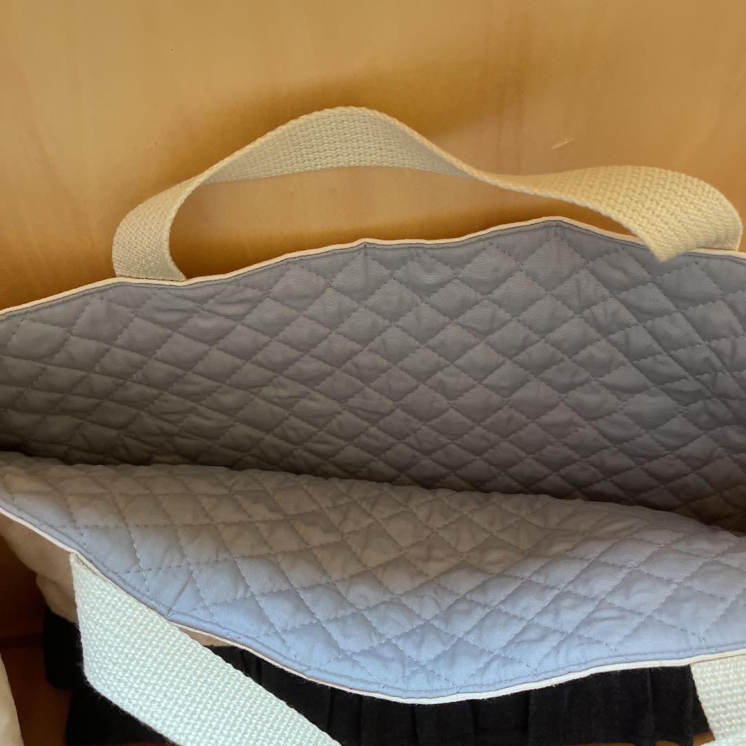 トートバッグ帆布とデニムフリル　入学セット　オーダー