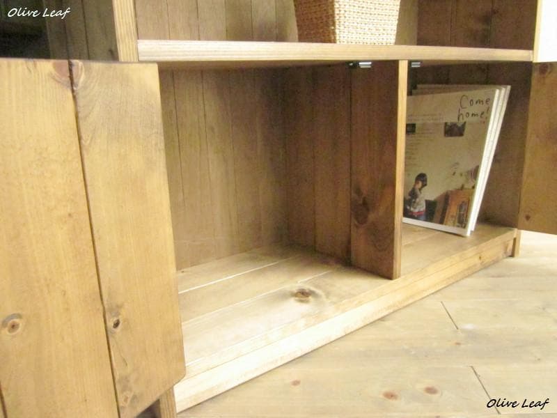 サイズ、デザインオーダー可！●２扉４段キャビネット●ナチュラルブラウン●受注製作