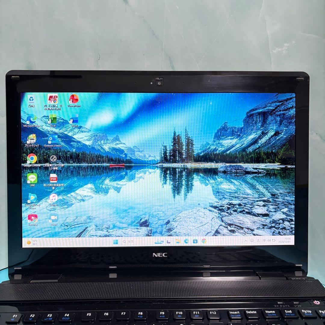 【美品】お買い得LAVIEノートPC★オフィス付！新品SSD＆i3＆メモリ8GB