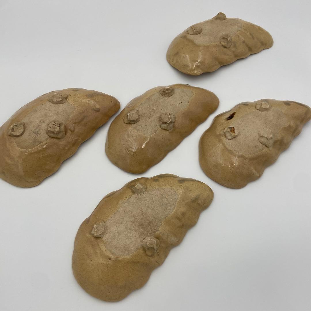 萩焼 向付 葉型 葉形 葉皿 銘々皿 5客 日本料理 料亭 割烹