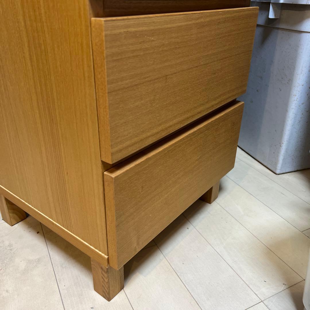 廃盤　無印良品　MUJI　チェスト　 オーク材　木製　4段　引き出し収納　北欧