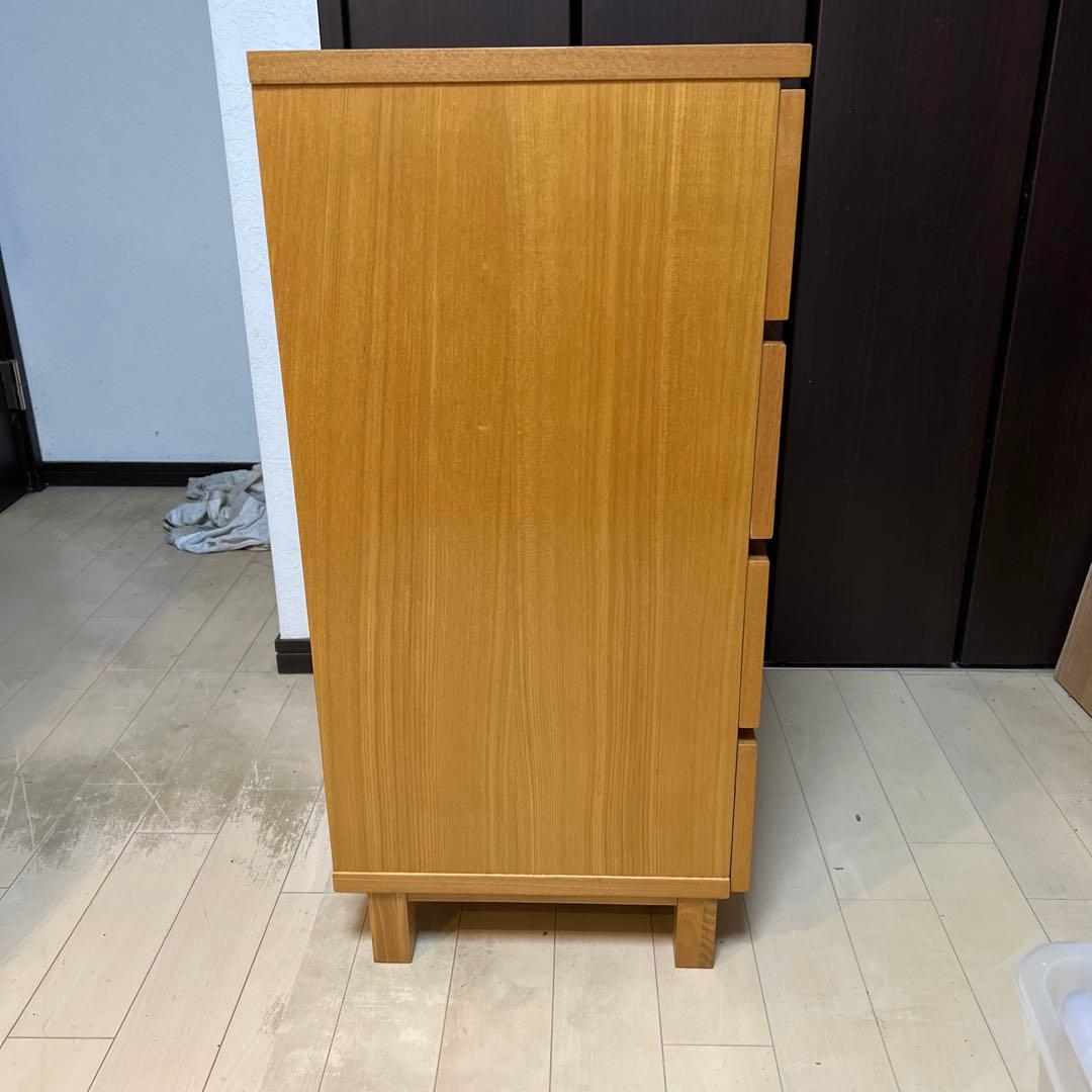 廃盤　無印良品　MUJI　チェスト　 オーク材　木製　4段　引き出し収納　北欧