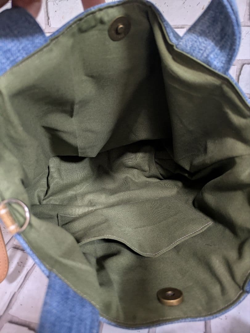 No.P022 リクエスト　デニムリメイク　ショルダー紐セット　裾フリルバック