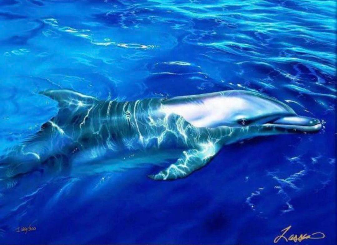 【美品版画】クリスチャン R ラッセン『タヒチアン ブルー』