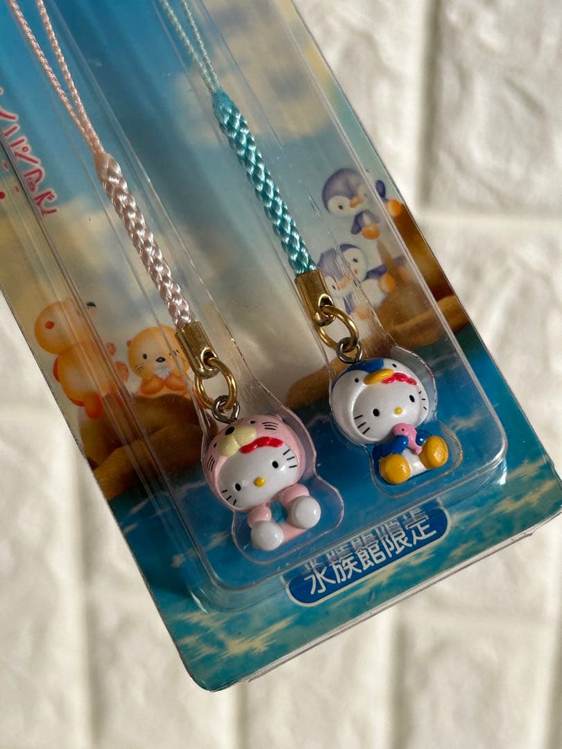 ご当地キティ 【水族館限定】 3点セット ペア根付 日焼けキティ 未開封品