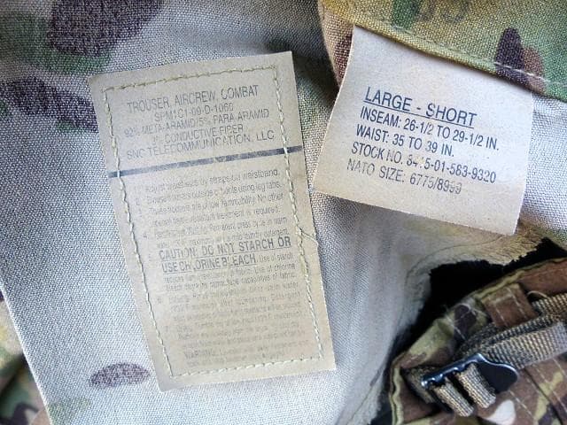 米軍実物 OCP ヘリクルートラウザー L-S エアクルー A2CU 716