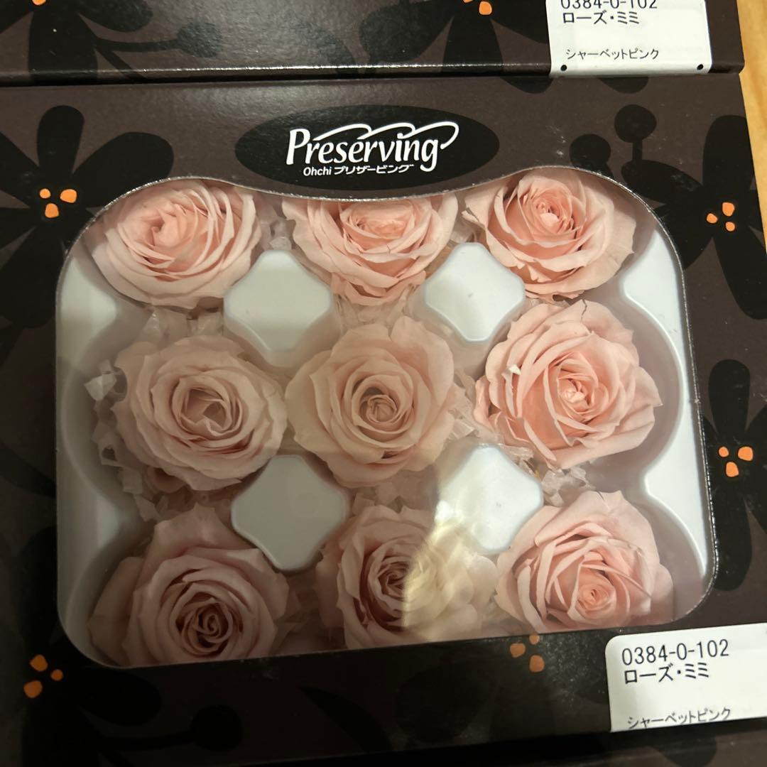 プリザーブドフラワー 花材(No.20)　ローズ　12個