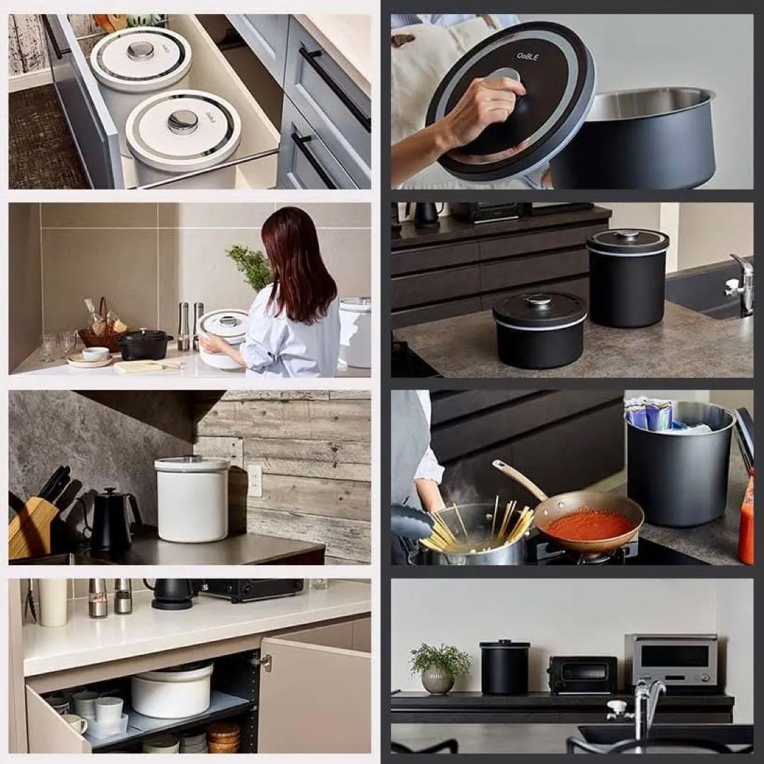 OoBLE（オーブル）真空保存容器 ミニ 6.5L ブラック