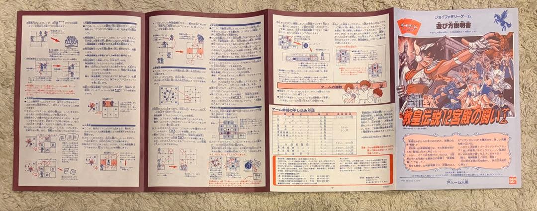 聖闘士星矢 バンダイ 教皇伝説12宮殿の闘いゲーム 完品 80年代 当時物
