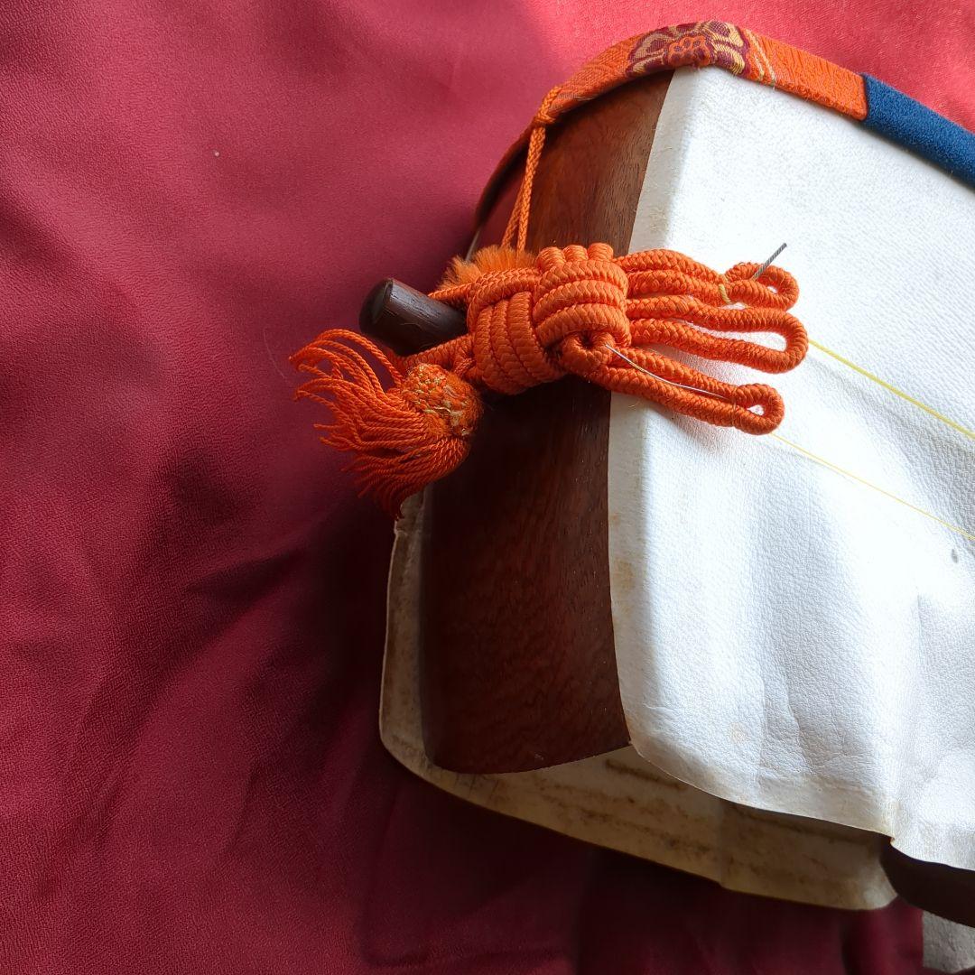 三味線本体 胴壊れ　赤いカバー付き