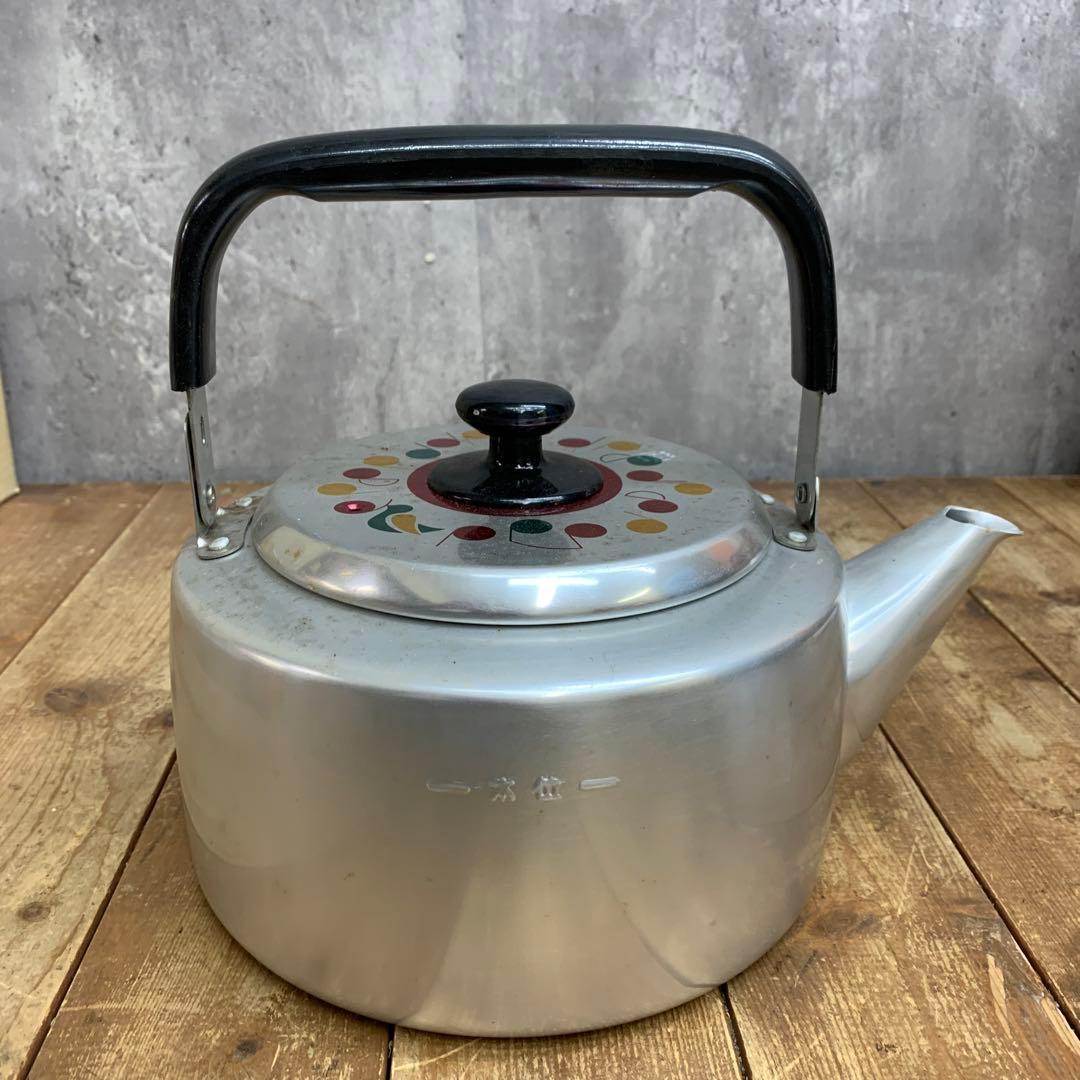 2F 【新品未使用・箱付】昭和レトロ 三協アルミ 笛吹きケトル 3.0L 廃盤