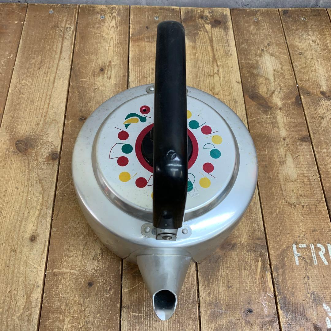 2F 【新品未使用・箱付】昭和レトロ 三協アルミ 笛吹きケトル 3.0L 廃盤