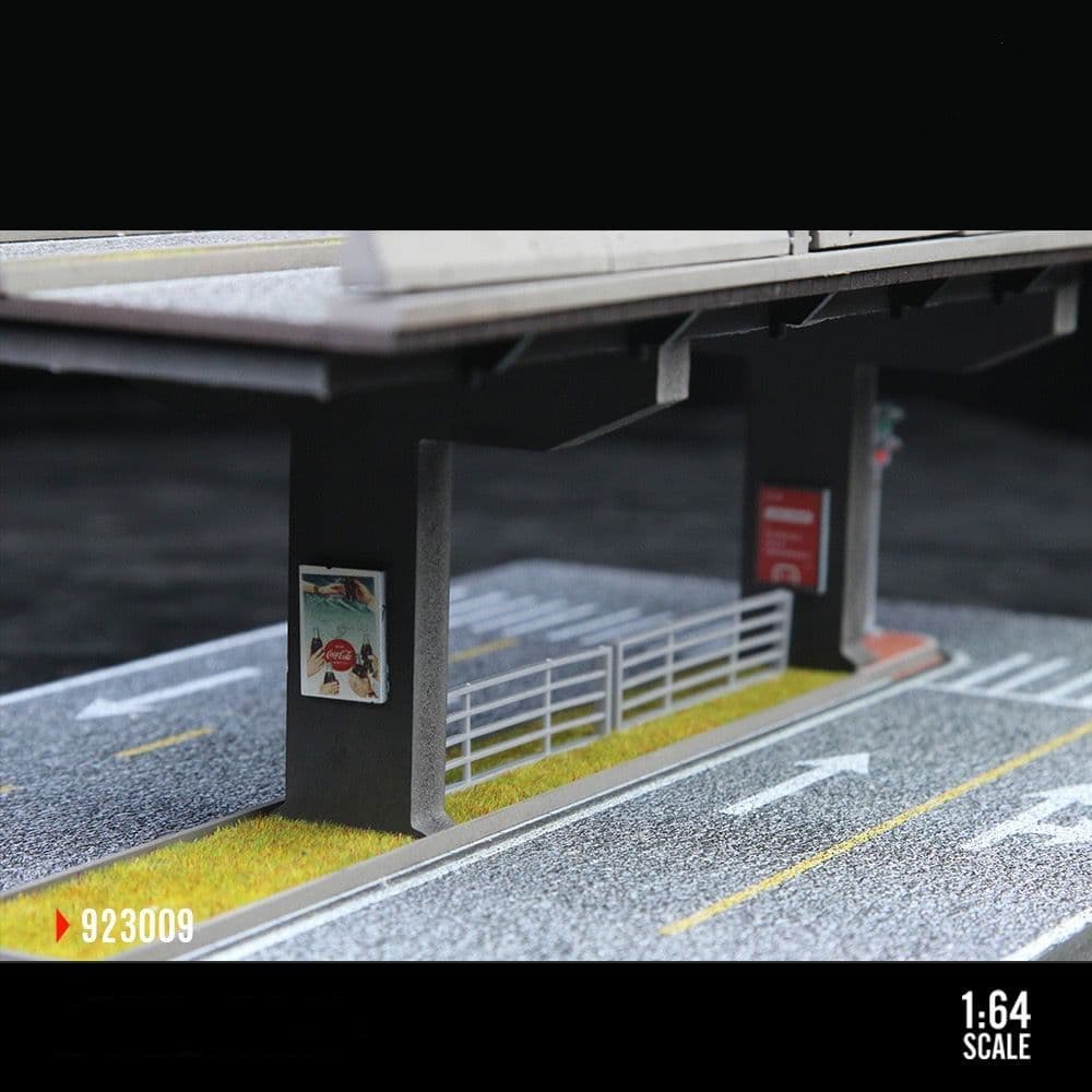 1/64 高架道路 ジオラマ 01 型 車模 駐車場 情景模型