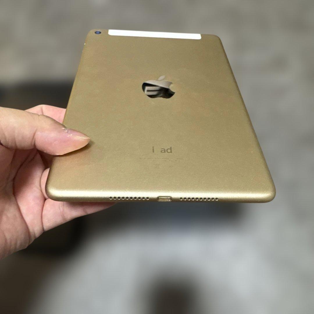 美品バッテリー良好　iPad mini4 第4世代 ゴールド cellular