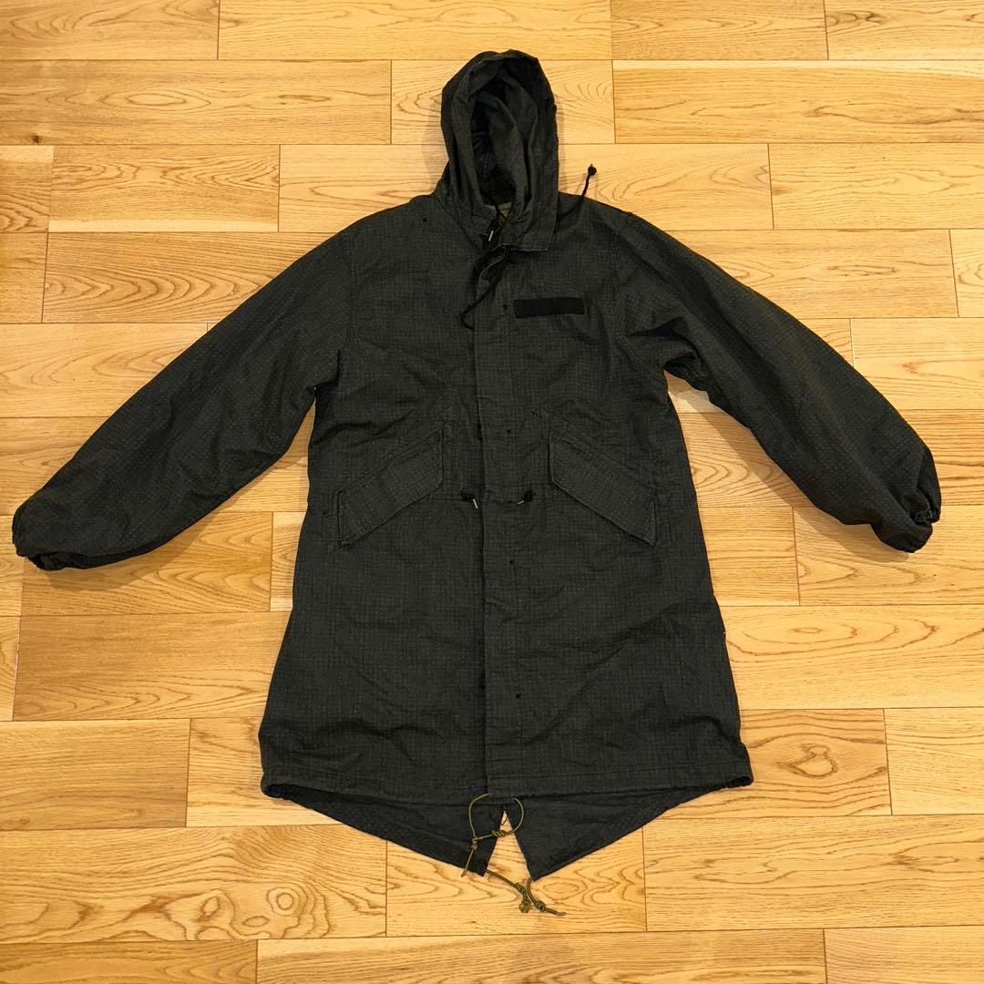 米軍実物 ナイトカモパーカー 後染め キルティングライナー付き Medium