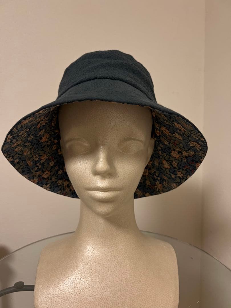 帽子　リバーシブル　④青