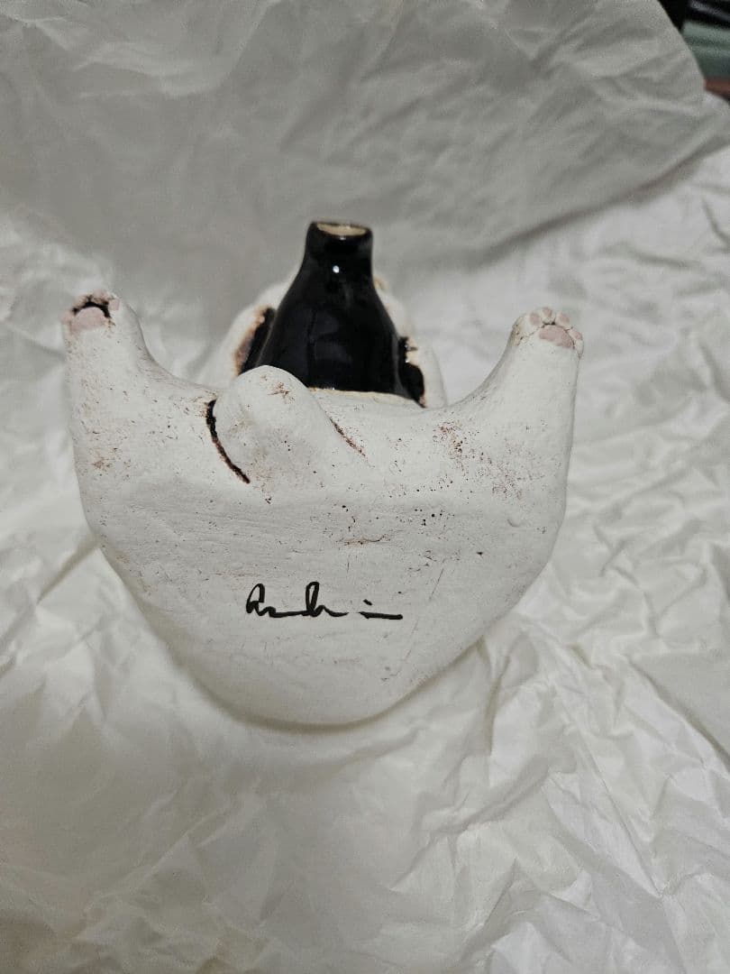 白亜器　猫徳利&お猪口セット