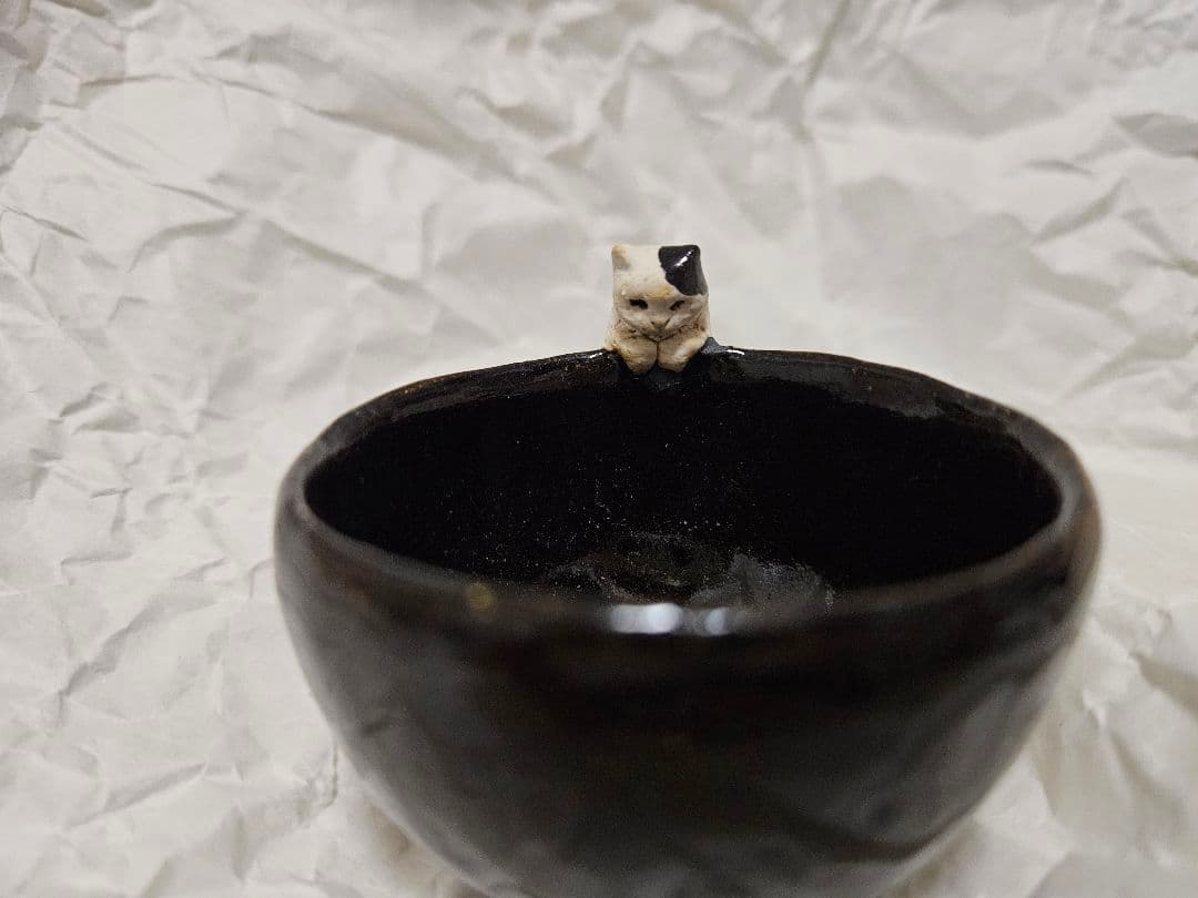 白亜器　猫徳利&お猪口セット