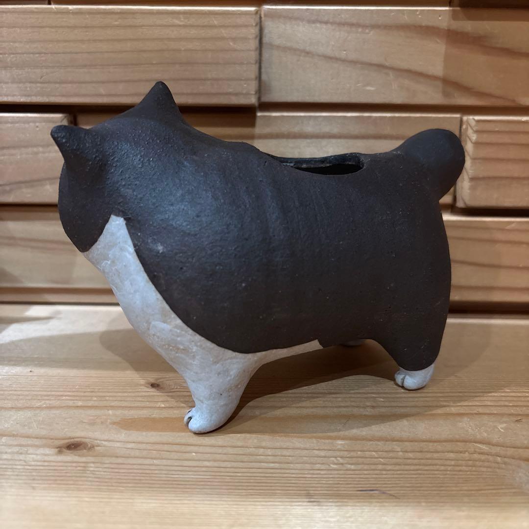 レア かとうゆみ ねこの置物 陶芸
