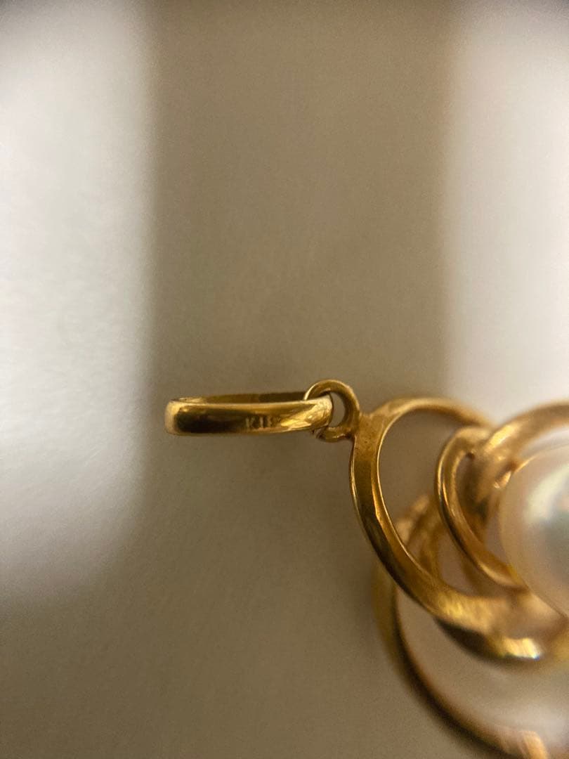 K 18ミニペンダントトップ（真珠）