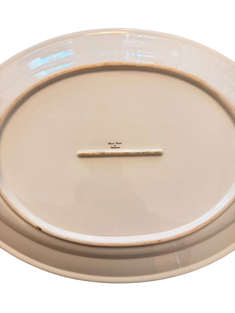 ベンジャロン 大皿 ハンドペイント 飾り皿 マイセン風　手書き