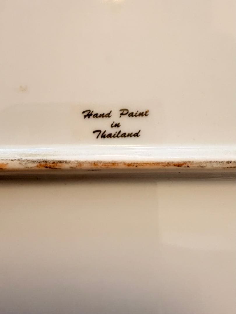 ベンジャロン 大皿 ハンドペイント 飾り皿 マイセン風　手書き