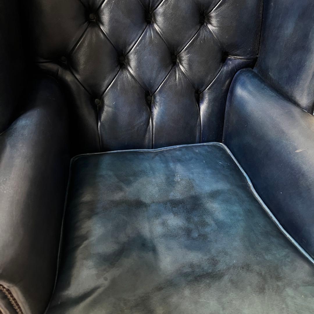 ヴィンテージ　ウイングバックシングルソファ　アームチェア　英国　アンティーク