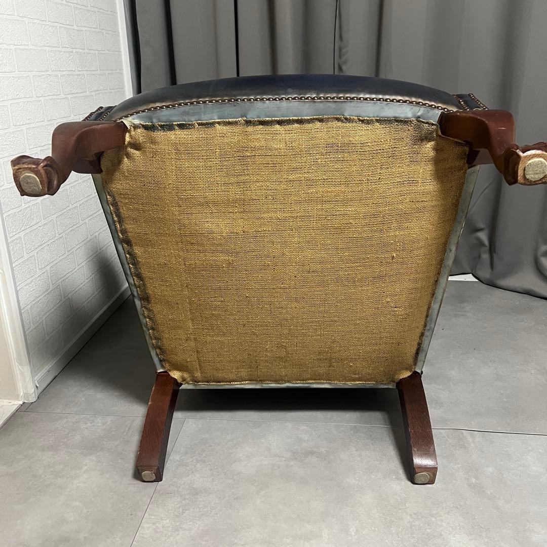 ヴィンテージ　ウイングバックシングルソファ　アームチェア　英国　アンティーク