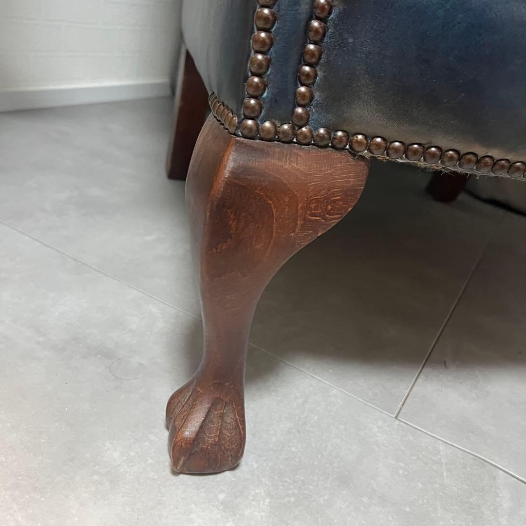 ヴィンテージ　ウイングバックシングルソファ　アームチェア　英国　アンティーク