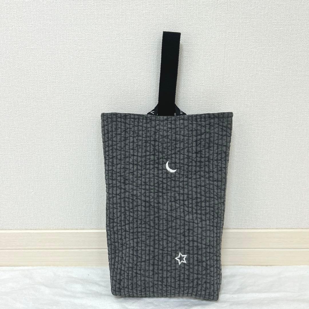 入園入学3点セット　【グレー月と星ヌビ×ブラウン】　男の子　グレー　ブラウン