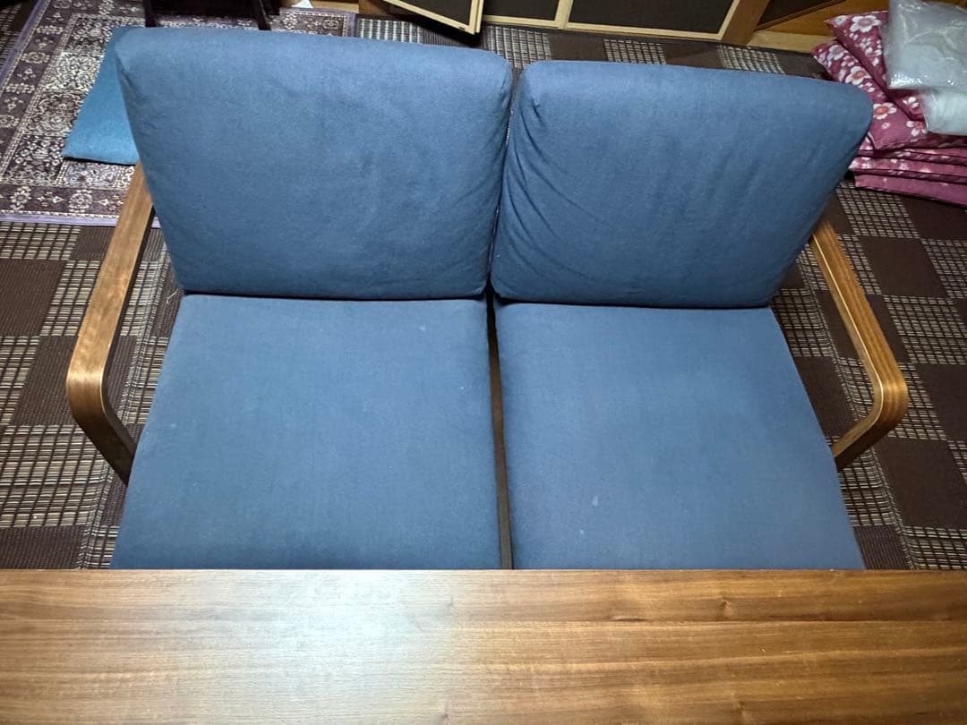 ゆゆゆ無印良品リビングでもダイニングでもつかえるソファー2脚セット