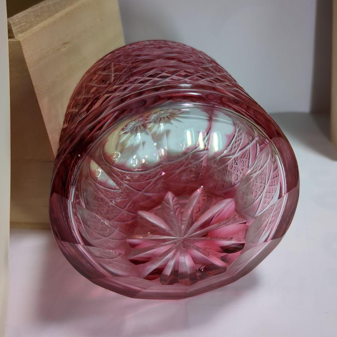 薩摩キリコ菊かごめ徳利 山崎ガラス製自宅保管品未使用品