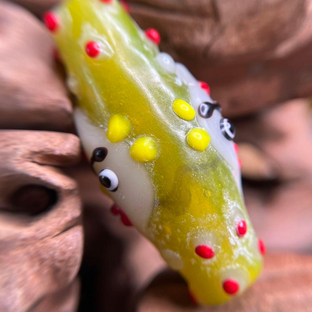 希少 古代 手作り蜻蛉眼 臉譜天珠 琉璃玉 ガラス玉 ビーズ 収蔵級 骨董品