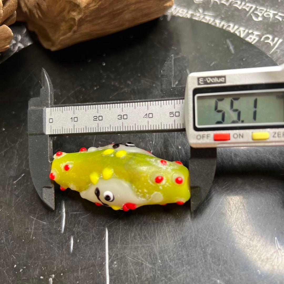 希少 古代 手作り蜻蛉眼 臉譜天珠 琉璃玉 ガラス玉 ビーズ 収蔵級 骨董品