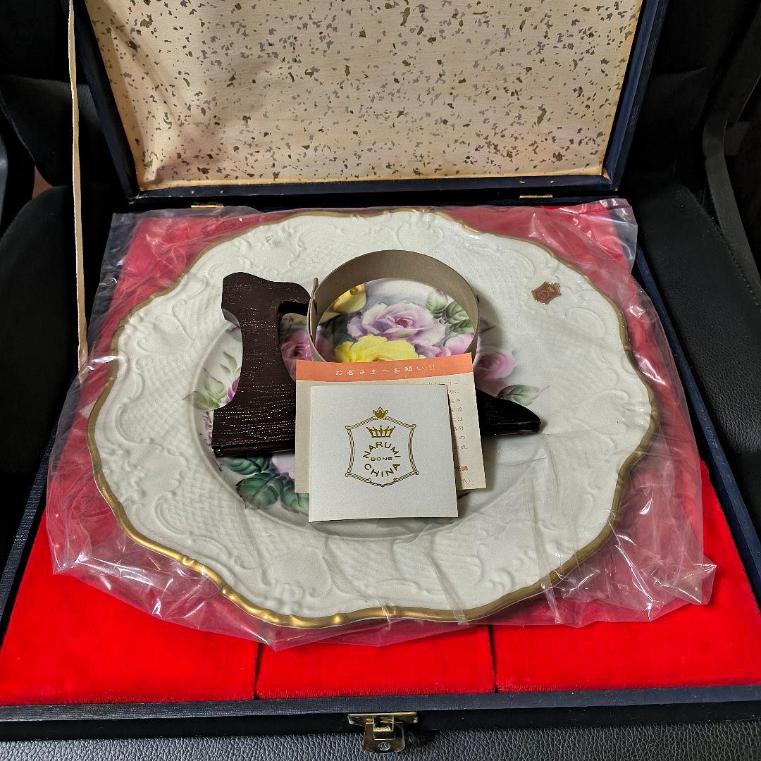 美品 Narumi ボーンチャイナ 手描き皿