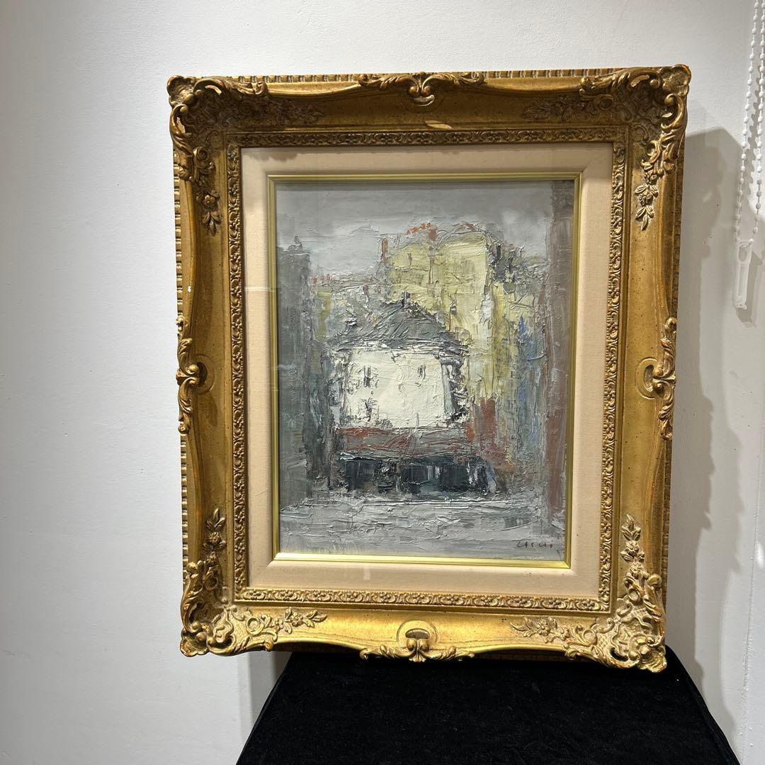 専用白井永雄　絵画　宇都宮市出身　パリ　クリニャンクール　油彩画 直筆サイン