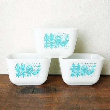 オールドパイレックス レフ レフリジレーター バタープリント Sサイズ 3個