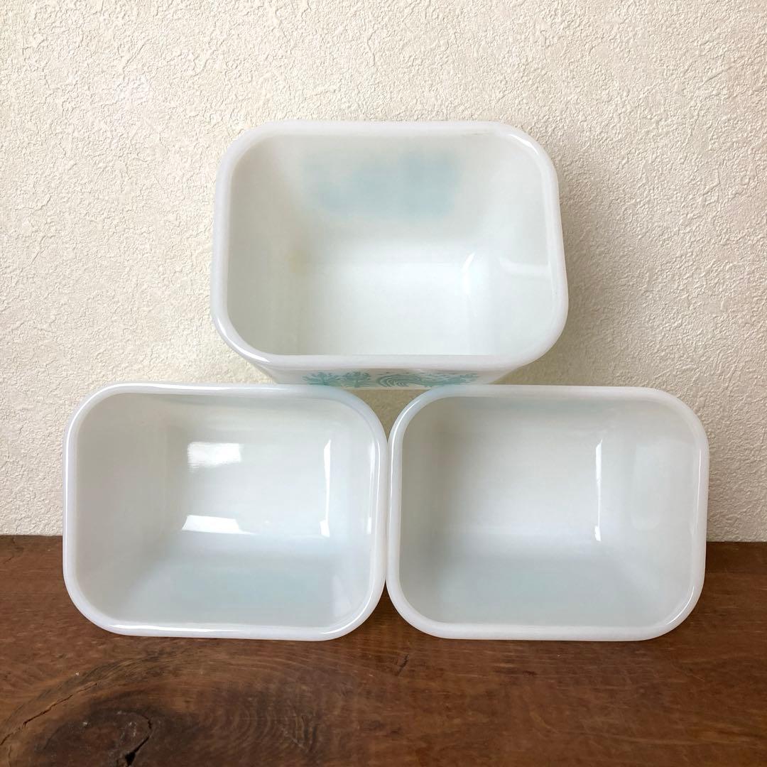 オールドパイレックス レフ レフリジレーター バタープリント Sサイズ 3個