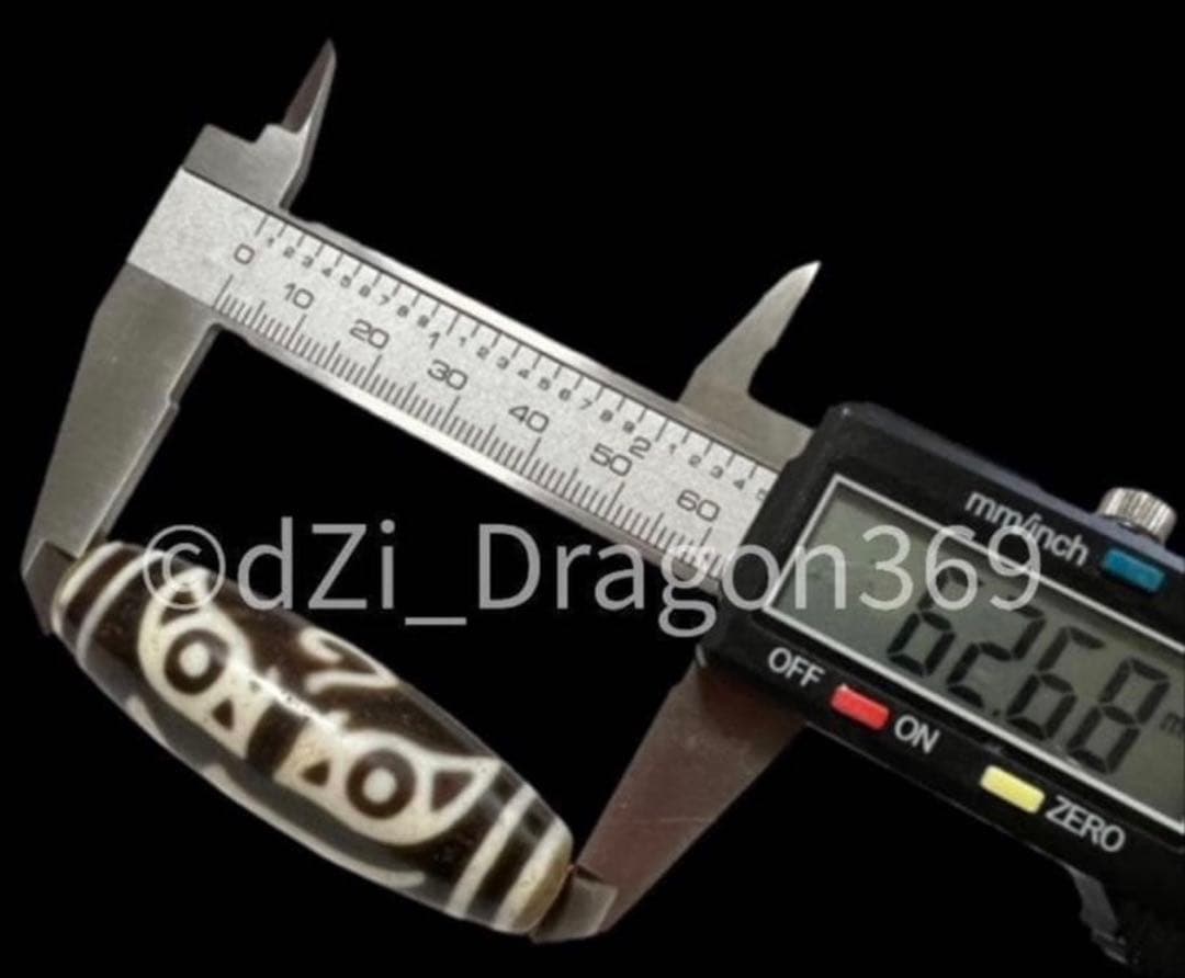 【特別出品】dZi beadsジービーズ 上肯 高級藏伝 仏龍眼梵字天珠