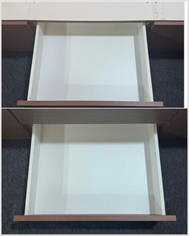 「関東エリア方に向け」シングルベッドフレーム 引き出し４つ付き ブラウン