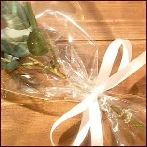 プリザーブドフラワーの花束 ♬ 大輪バラ 白 ☆