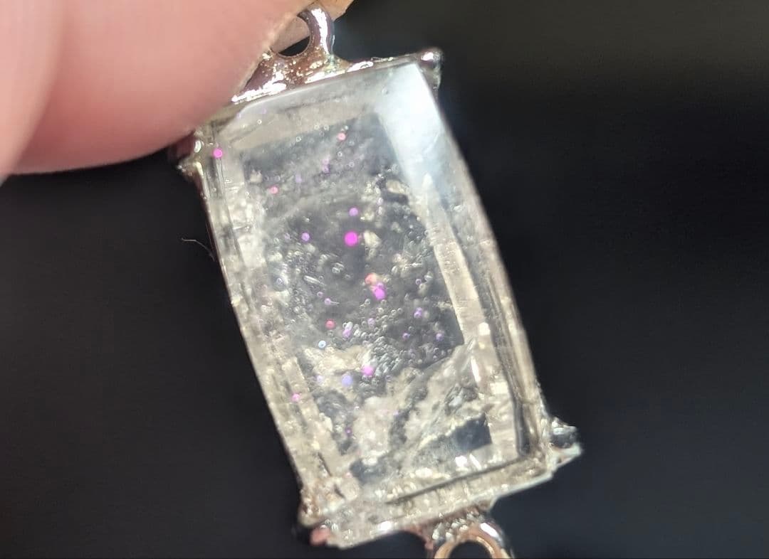 希少高品質スモーキーカラーピンクファイヤークォーツパーツ☓ハンドメイド1点物