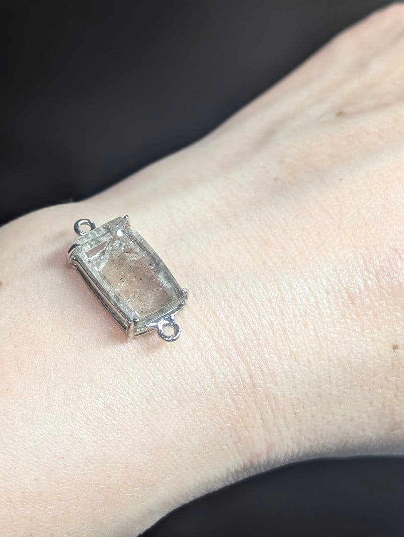 希少高品質スモーキーカラーピンクファイヤークォーツパーツ☓ハンドメイド1点物