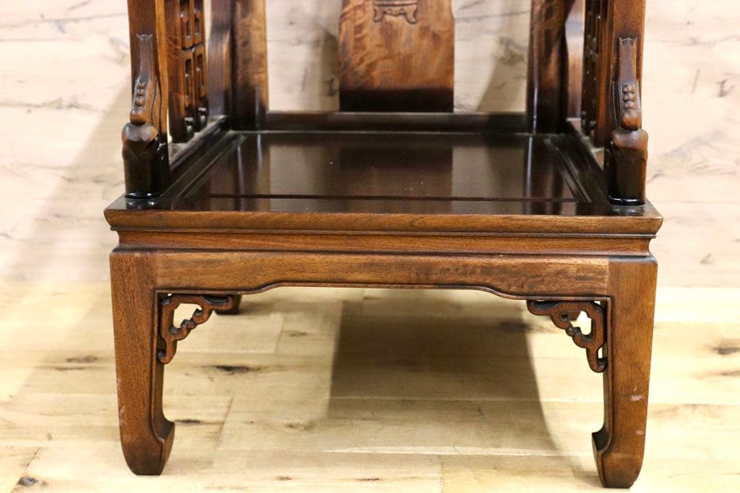 GMHS297R○中国美術 唐木家具 アームチェア 椅子 無垢材 民藝 最高級